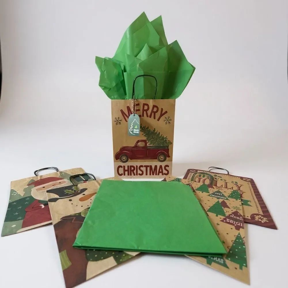 W20. Set of 5-All in 1 Christmas Gift Bags - Picture 2 of 3